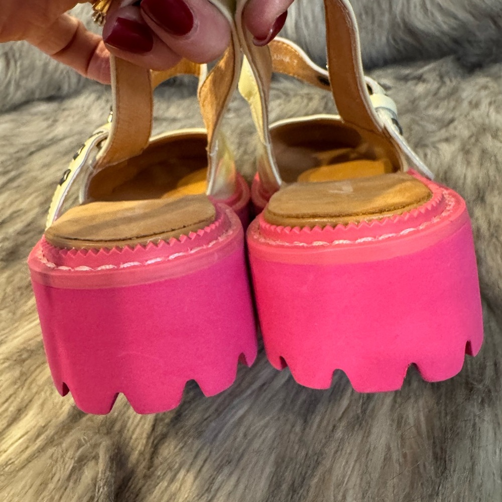 Marc Nolan Chic Cream and Pink Women's Mary Jane Shoes Size 7/8 - Picture 7 of 9
